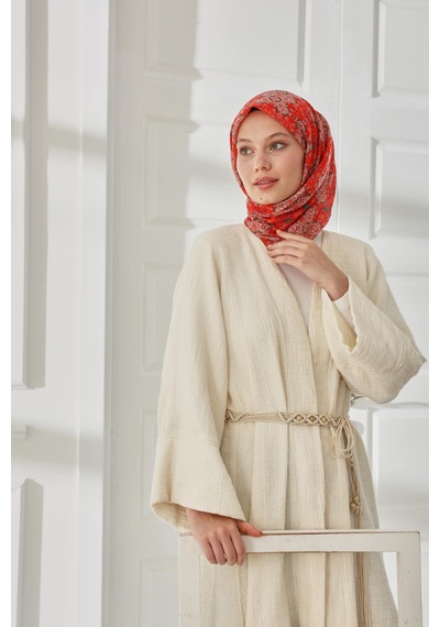 Silk Home Soft Eşarp 73093-16 Mercan, Yeşil, Çelik, Somon