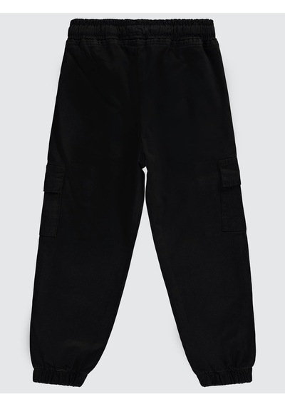 Civil Boys Bel Paça Lastikli Kargo Cepli 6-9 Yaş Pantolon - Siyah