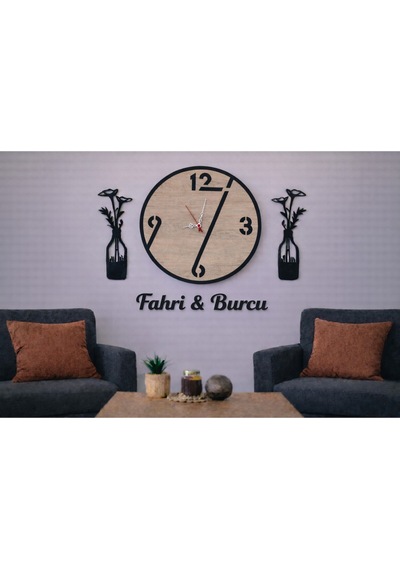 Mrchediyesepeti Duvar Saatleri Kişiye Özel Tasarım Şık Ve Kaliteli No252 Çok Renkli