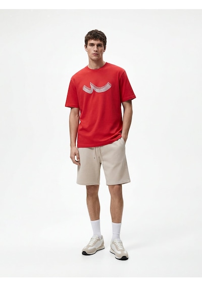 LTB Basic Örme Krem Şort Krem