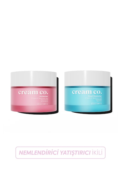 Cream Co. Cilt Tonu Eşitleyici Aydınlatıcı Yatıştırıcı Onarıcı Su Bazlı Nemlendirici Yüz Kremi 2 x 50 ML
