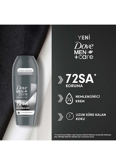 Dove Men +care Advanced Erkek Deodorant Invisible Dry 150 Ml + Invisible Dry Roll On 50 Ml