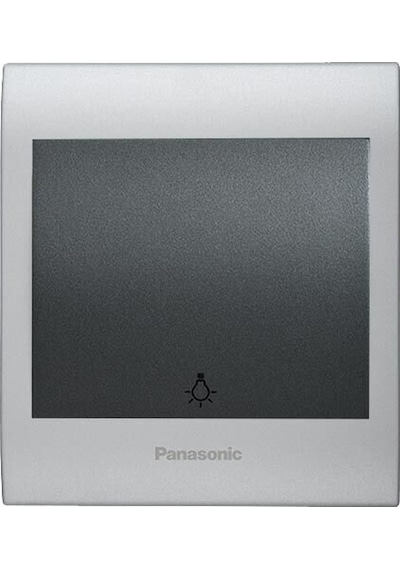 Viko Panasonic Thea Blu Light Anahtar, Çerçeve Chrome Matt+beyaz, Kapak Füme