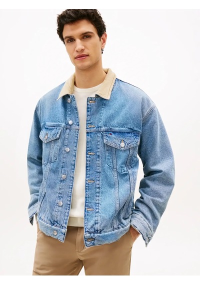 Tommy Hilfiger Trucker Jacket Kylo, 1bh Mavi Erkek Kot Mont