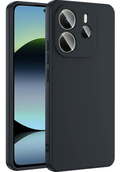 Xiaomi Redmi Note 14 4g Renk / Siyah Arka Kapak Silikon Kılıf