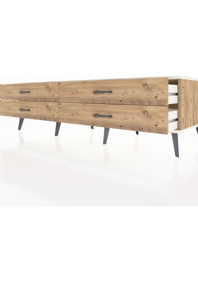 Kronos Tv Ünitesi 4 Çekmeceli 176x59x51 Çam-aytaşı/çam Aytası/atlas Çam Kronos Tv Ünitesi 4 Çekmeceli 176x59x51 Çam-aytaşı/çam Aytası/atlas Çam