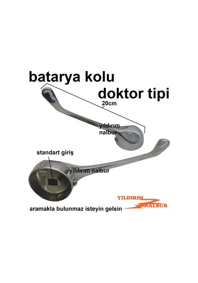 DOKTOR TİPİ BATARYA KOLU ÇUBUK KOL YÖNLENDİRME KOLU ORTA SAP UZUN