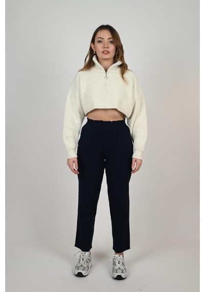 Lemajh Beli Lastikli Pantolon Lacivert-lacivert Lacivert