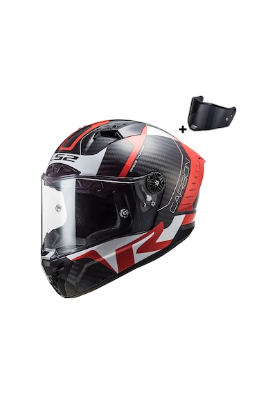 Ls2 Thunder Karbon Racıng 1 Kırmızı-beyaz Kask Beyaz-Kırmızı