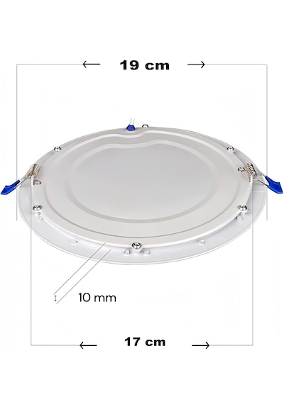 15w Tasarruflu Led Yuvarlak Beyaz Işık Sıva Altı Slim Panel Tavan Aydınlatma Armatürü-4 Adettir