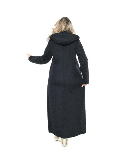 Kadın Kapitone Mont (142 Cm) Lacivert Büyük Beden Çok Renkli