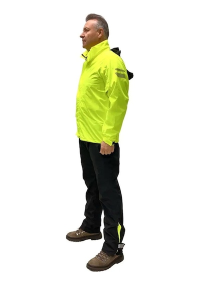 Caretech Ct-neonpro Motosiklet Yağmurluk Astarlı Kapüşonlu Reflektörlü Çantalı Su Rüzgar Geçirmez Medium