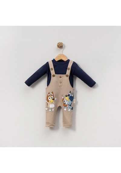 Çakar Bebe 3-12 Aylık Bluekey Erkek Slopet Tulum-7020160 - Bej Bej