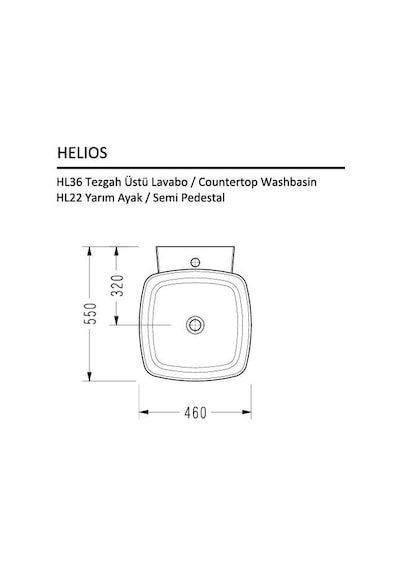 Serel Helios Kare Lavabo - Hl36tts110h Diğer