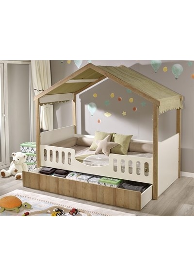 Meltem Kids Mia Çocuk Odası Montessori Karyola 100 x 200 CM Beyaz