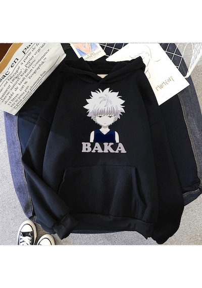 Hunter X Hunter Killua Baka Kapşonlu Sweatshirt 001
