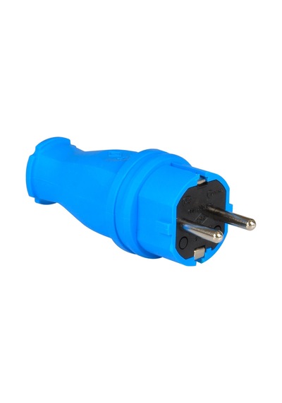 Tp Electric 3101-301-0900 Vidalı Bağlantı 16a Kauçuk Düz Fiş Mavi