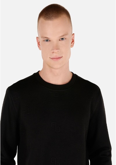 Colin's Colins Normal Kesim Bisiklet Yaka Siyah Erkek Uzun Kol Tişört Cl1070119 Siyah