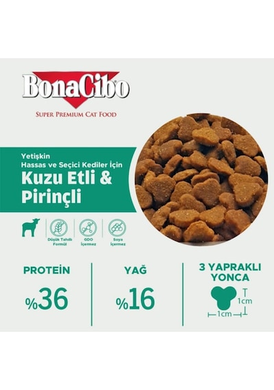 Bonacibo Kuzulu Kuru Mama 2 Kg & Deniz Ürünlü Ezme Yaş Mama Avantaj Paketi 6x400 Gr