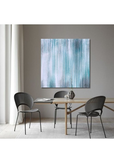 Soyut El Yapımı Yağlı Boya Tablo 95x95cm Hij4059