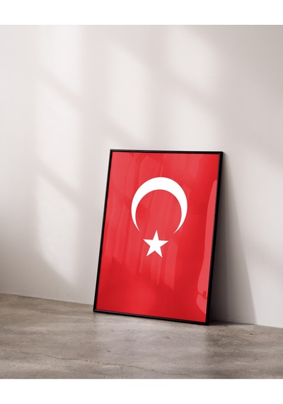 Türk Bayrağı Çerçevesiz Poster, Dijital Baskı Bayrak