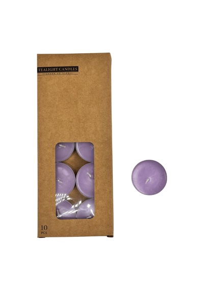 10 Gr Kokulu Tealight Mum Lila 10 Adet
