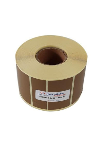 60mm X 35mm 1400 Adet Kahverengi Zemin Baskılı Diğer