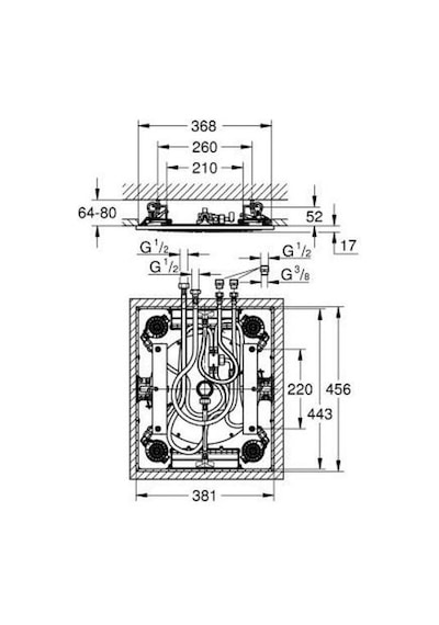 Grohe Rainshower Aqua 15" Tepe Duşu 3 Akışlı - 26888000 Gümüş