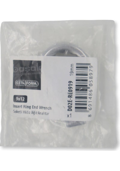 Ceta Form 19mm Yıldız Tork Anahtar Ucu 9x12mm D02e-re0919