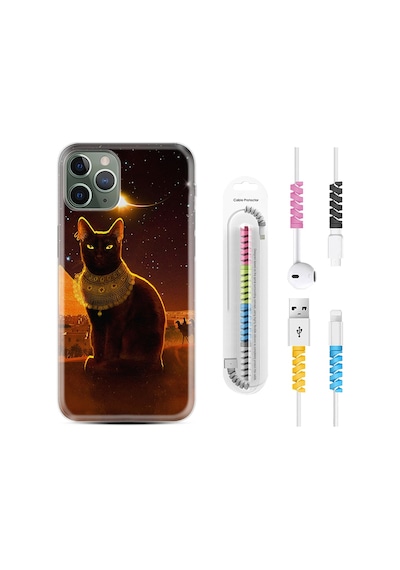 Apple Uyumlu iPhone 12 Pro Max Kılıf Kablo Koruyuculu Kraliçe Kedi 1873