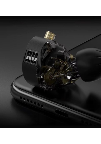 Kz Pisces Switch Ayarlanabilir Ses Modlu Çift Dinamik Sürücülü Kulak İçi Monitör Kulaklık -Mikrofonsuz