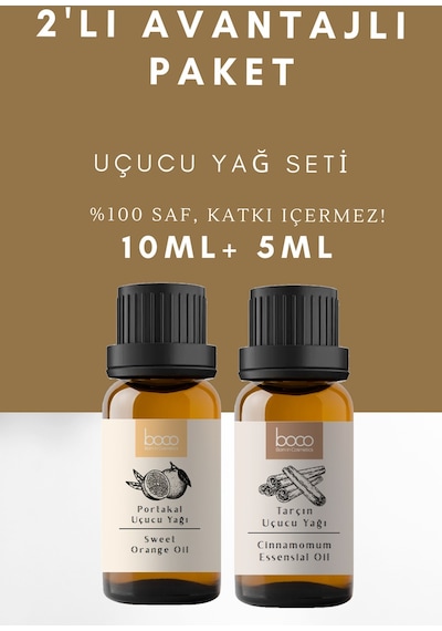 Boco Born In Cosmetics Portakal + Tarçın Saf Aromaterapi Uçucu Yağı 10 + 5 ML