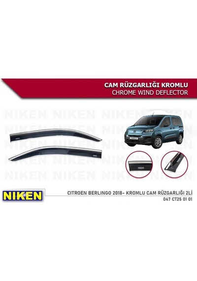 Doblo 2024 2025 2026 Ön İkili Kromlu Cam Rüzgarlığı Araca Özel Niken