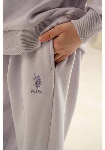 U.S. Polo Assn. Kız Çocuk Baskılı Mor Uzun Kol Eşofman Takımı Us2731-c-v2 Us2731-c-v2