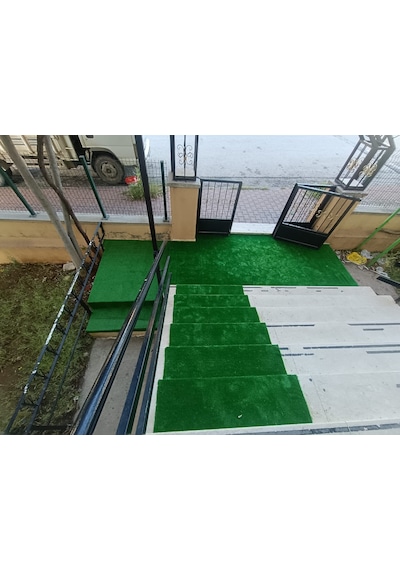 Grassy Yapay Çim Halı 7 Mm Kesme Suni Çim Teras Balkon Bahçe Kaymaz Tabanlı 150 Cm 150 Cm X 50 Cm