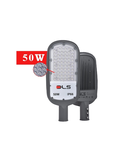 50W Led Yol Sokak Armatür DLS Park Bahçe Çevre Site Bina Dış Mekan Lamba Aydınlatma Ledli Sokak Armatürü Beyaz