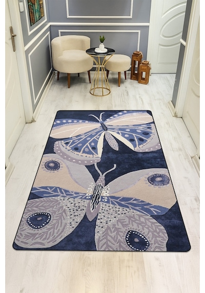 Modern Desenli Dijital Baskı Kaymaz Taban Halı H0960 Renkli