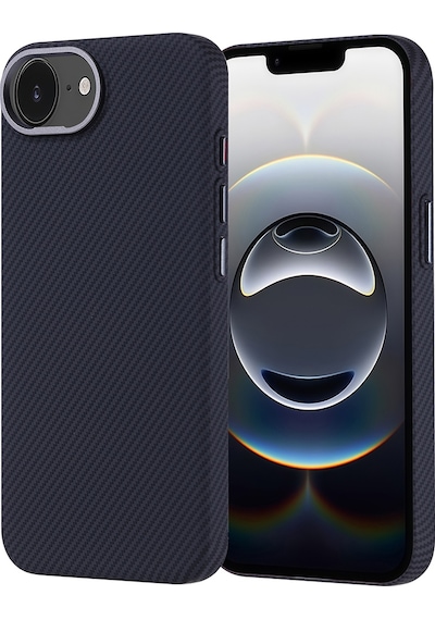 Apple  Uyumlu iPhone 16e Kılıf Kablosuz Şarj Özellikli Karbon Fiber Görünümlü Nekst Kapak