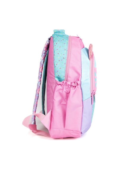 Çok Gözlü Figürlü Astarlı İlkokul Sırt Çantası Pembe-1097 Pembe