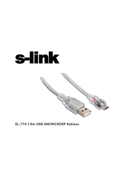 S-Link Sl-79A 3 Metre Micro Usb Kablo Usb 2.0 Am To Micro 5Pin