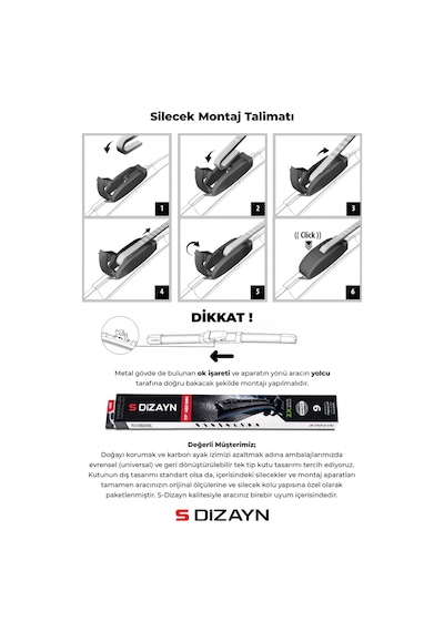 S-dizayn Vw Golf 4 Ön Cam Silecek Seti 1998-2002 Premium Araca Özel 53-48 Cm A+ Kalite