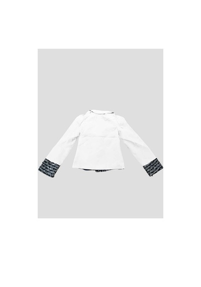 Riccotarz Kız Çocuk Yakası Ve Bilekleri Pulpayet İşlemeli Çift Düğmeli Beyaz Blazer Ceket Beyaz Riccotarz Kız Çocuk Yakası Ve Bilekleri Pulpayet İşlemeli Çift Düğmeli Beyaz Blazer Ceket Beyaz