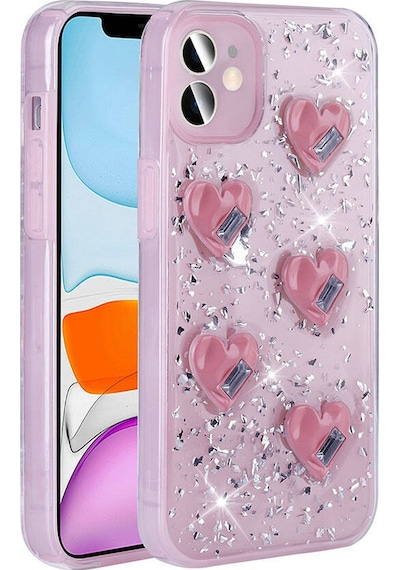 Apple Uyumlu iPhone 11 İle Airbagli Simli Arka Yüzeyli Kapak