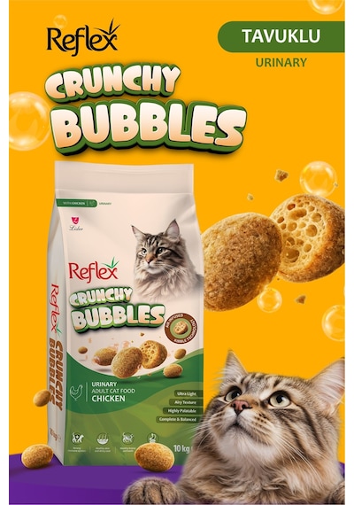 Reflex Crunchy Bubbles Urinary Tavuklu Yetişkin Kedi Maması 10 Kg