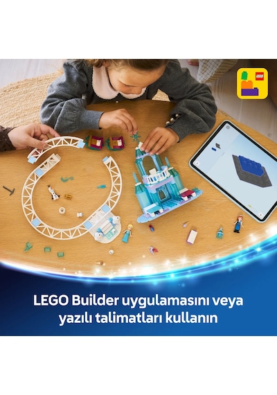 LEGO® ǀ  Disney Princess Karlar Ülkesi Elsa'nın Şatosu ve Kızak Macerası 43281 – 4 Yaş ve Üzeri Çocuklar için Yapım Seti  (216 P)