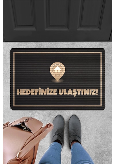 Evaşk Kapı Önü Paspası Vinil Kaymaz Tabanlı 40 X 60 Uvrub076