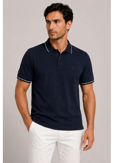 Classics Men Gewer Slim Fit Erkek Polo Yaka Kısa Kol Tişört 7680 Lacivert