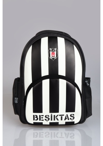"dekomus Cep Defteri Hediyeli" Yeni Sezon Lisanslı Beşiktaş Çubuklu Okul Çantası Ahşap