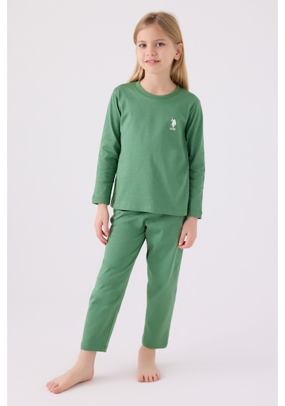 U.s. Polo Assn Kız Çocuk Yeşil Pijama Takımı Us1668-c-v3 Yeşil