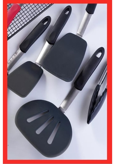 Valletta Donatella 5'li Spatula Set Siyah